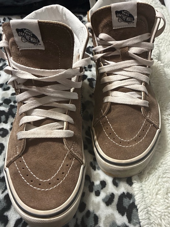 Vans Shoes - Vans High-Top Suede Sneakers in Brown